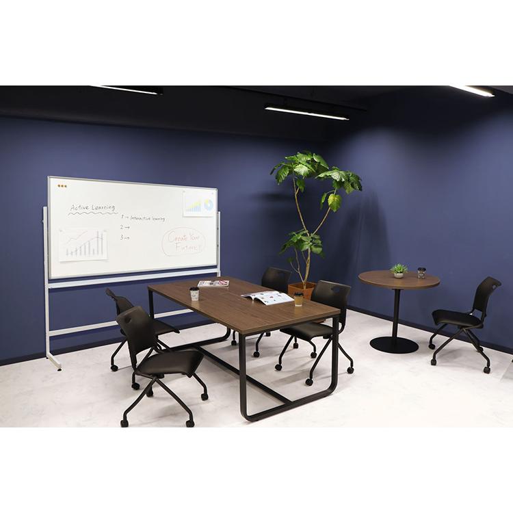※法人様限定販売 ホワイトボード 脚付き 180×90cm 片面タイプ 国産ホーロー使用 高さ2段階調整 マーカー・イレーザー付き 代引不可_4