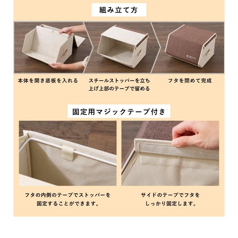スタッキングボックス 収納 幅38cm マグネット付き フタ付き ファブリック 積み重ね コンパクト 前開き 扉 蓋 すき間 おしゃれ 北欧 リビング 9t A6 St38 リコメン堂インテリア館 通販 Yahoo ショッピング