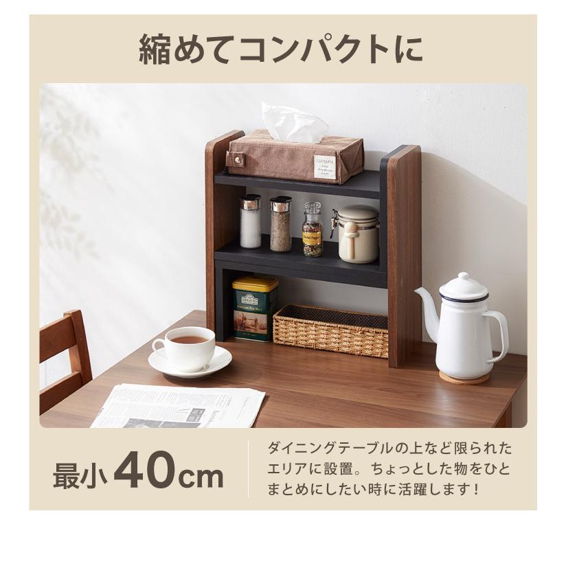 スパイスラック ヴィンテージ調 キッチン上収納 奥行き16cm 卓上 調味