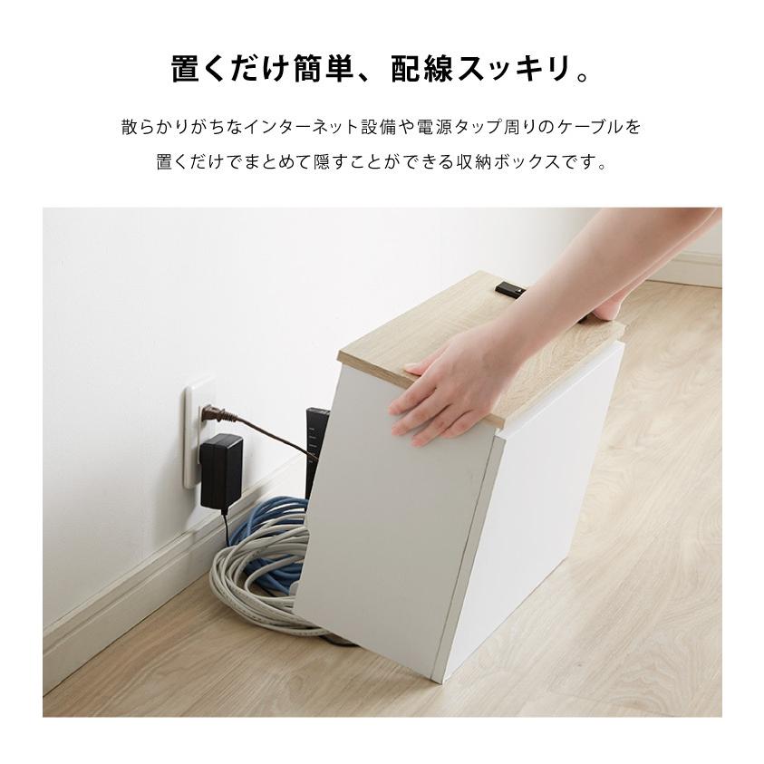 ケーブル収納ボックス コンセント付き 収納 収納ケース ケーブル