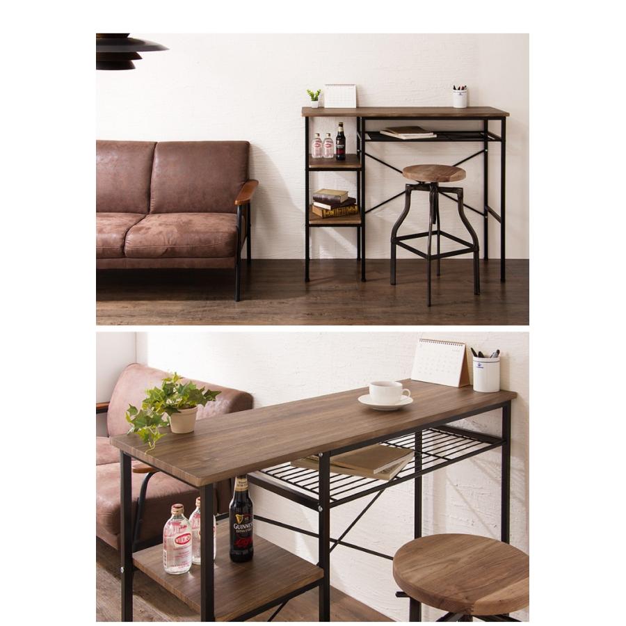 ヴィンテージ調 ショッピング カウンターテーブル 収納 ハイテーブル バーテーブル バーカウンター テーブル ヴィンテージ おしゃれ 木製