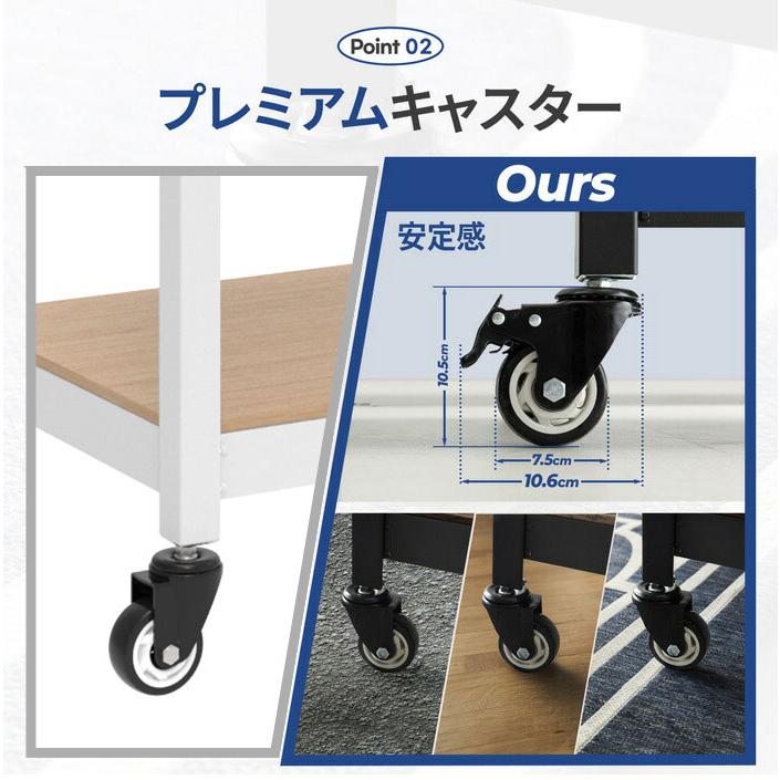耐荷重1250kg ネジなし 落下防止付き 頑丈 スチールラック キャスター付き ラック 棚 5段 幅120 奥行40 高さ180cm 耐荷重120kg 工具付き_4