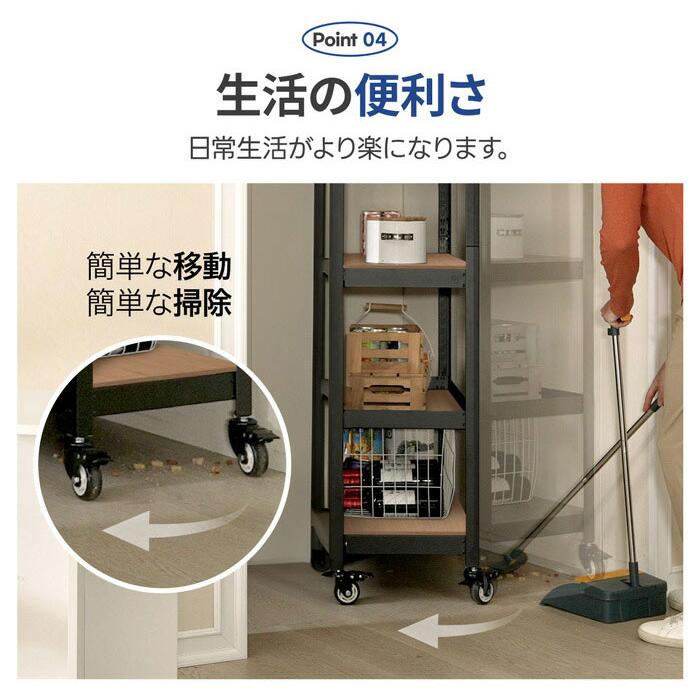 耐荷重1250kg ネジなし 落下防止付き 頑丈 スチールラック キャスター付き ラック 棚 5段 幅120 奥行40 高さ180cm 耐荷重120kg 工具付き_6