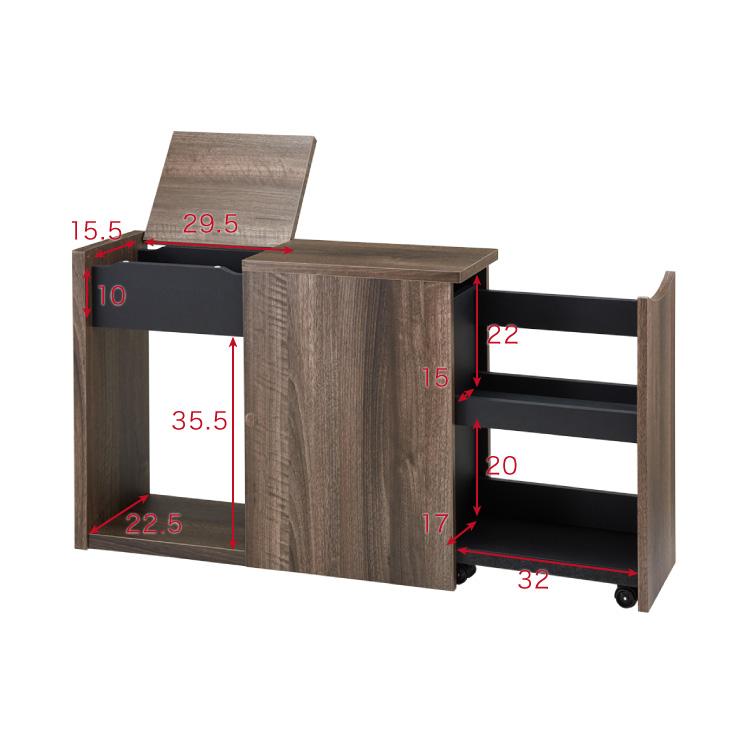 アンティーク　サイドテーブル　ナイトテーブル　引き出し　飾り棚　ブックラック 木目調 ソファサイド 収納庫 サイドテーブル ナイトテーブル 脇