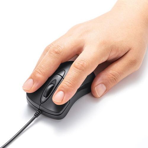5個セット サンワサプライ 静音有線ブルーLEDマウス "イオプラス" MA-IPYBS301BKX5 代引不可_1
