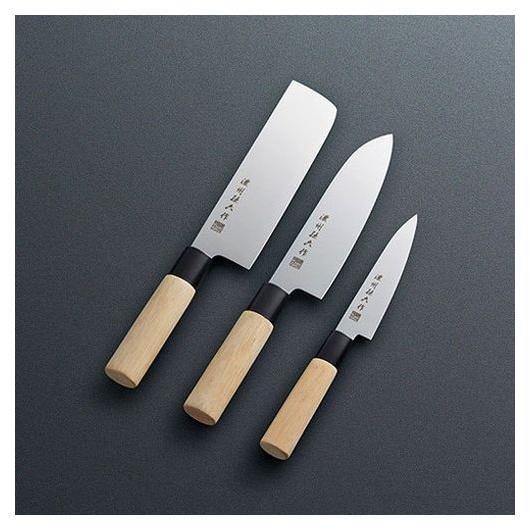 【即日発送】濃州孫六作　手造和包丁　３点セット 濃州孫六作 和包丁3点セット(黒口輪) 80M : 総合通販PREMOA