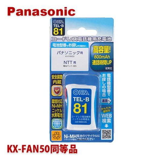 オーム電機 コードレス電話機用充電式ニッケル水素電池 05-0081 TEL-B81 代引不可｜rcmdin｜02