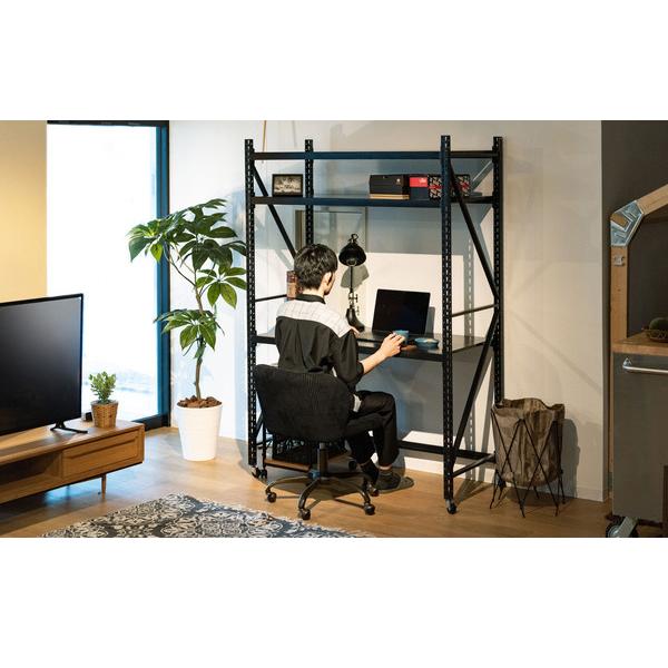 オープンラック ボルトレスラック 5段 幅129cm 奥行60cm キャスター