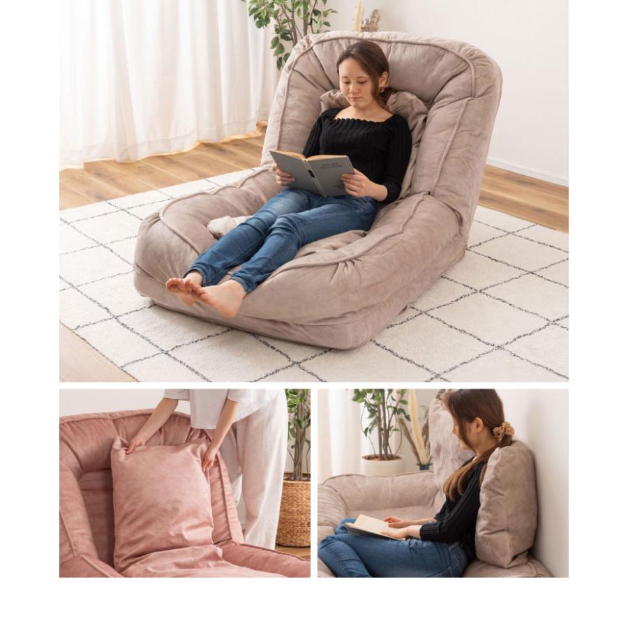 くすみカラー ソファベッド ソファ 奥行165cm クッション付属