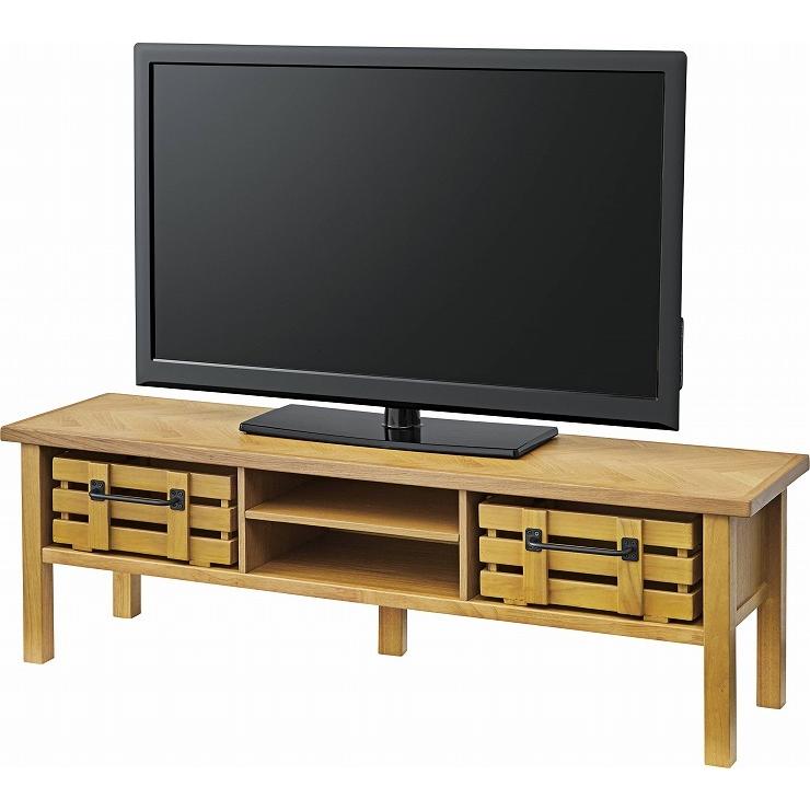 日本セール商品 TVボード 幅150×奥行42.5×高さ47 天然木化粧繊維板 オーク 天然木 ラバーウッド ウレタン塗装 代引不可
