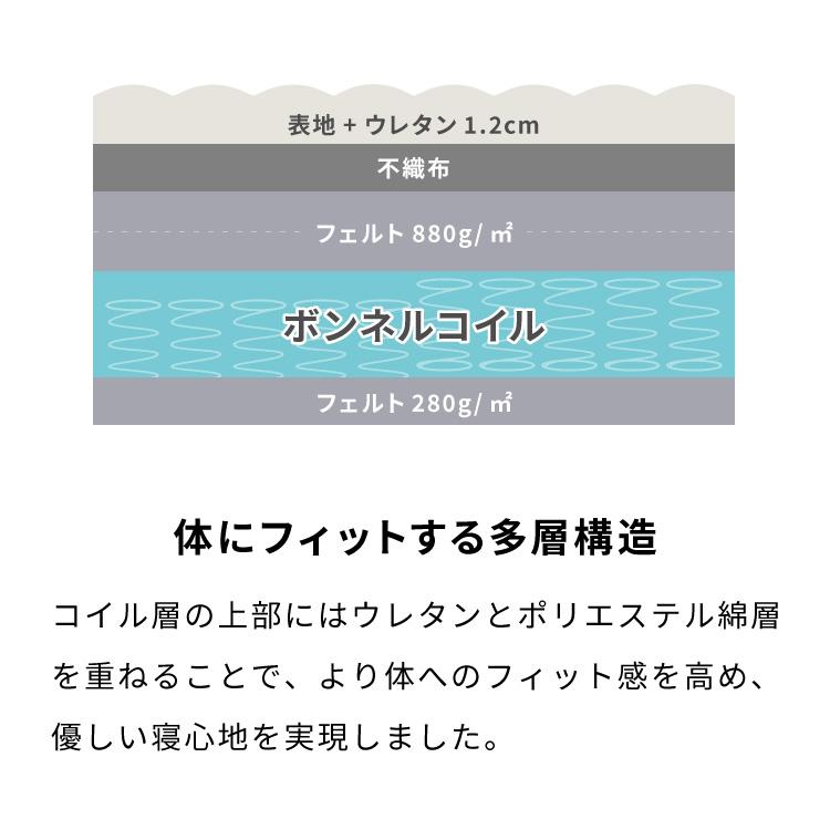 脚付きマットレス セミダブル ベッド ボンネルコイル 圧縮梱包 マットレス セミダブルベッド 脚付き 体圧分散 ボンネルコイルマットレス 脚付｜rcmdin｜11