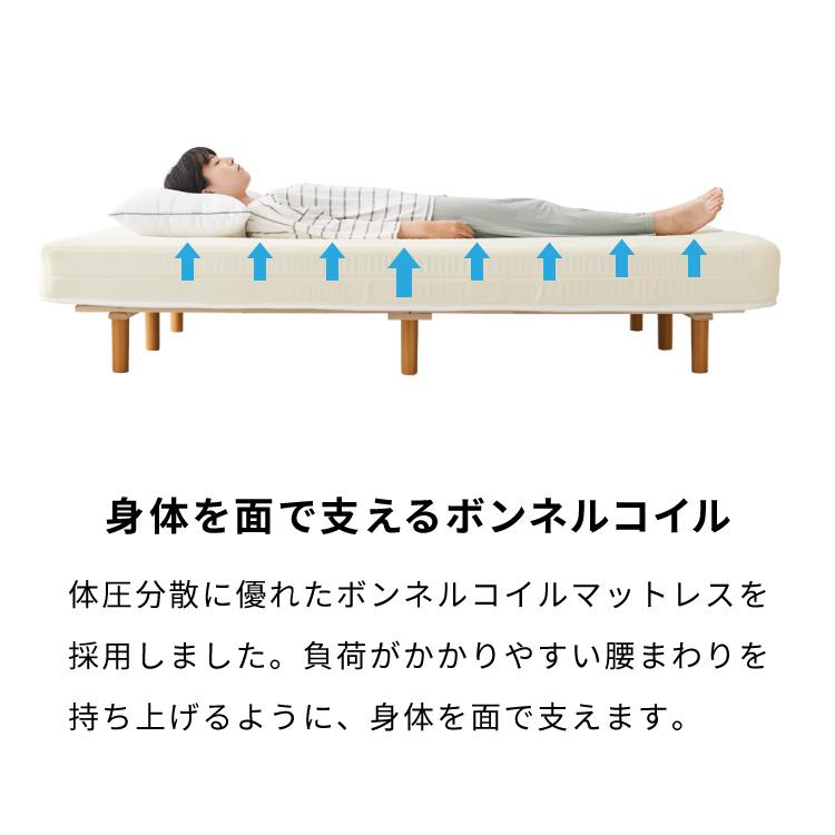 脚付きマットレス セミダブル ベッド ボンネルコイル 圧縮梱包