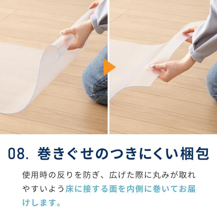 キッチンマット 80×240cm クリア 透明 1.5mm厚 PVC PVCキッチンマット 大判 撥水 床保護シート おくだけマット クリアマット｜rcmdin｜14