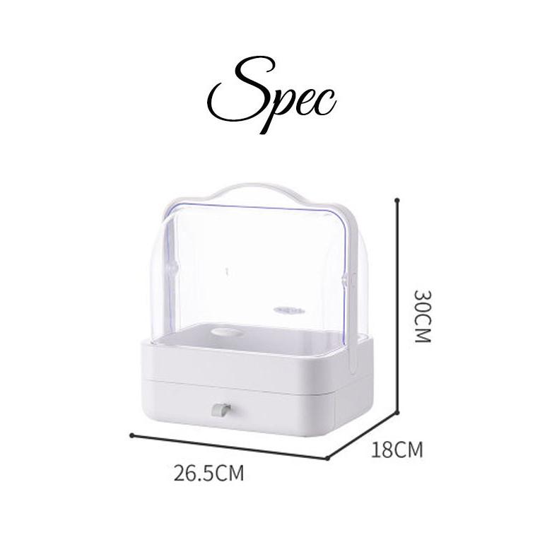 メイクボックス 大容量 コスメボックス 化粧品収納ボックス メイクケース 持ち運び 引き出し 蓋付き ジュエリーケース 防水 店 スキンケア用品 小物入れ 防塵