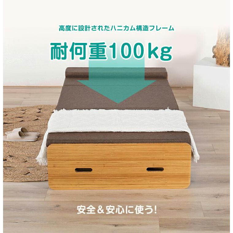 ペーパーベッド セミシングル 幅90cm 耐荷重100kg 伸縮式 撥水 マットレス付き シンプル 北欧 省スペース 来客用 1人暮らし おしゃれ｜rcmdin｜11