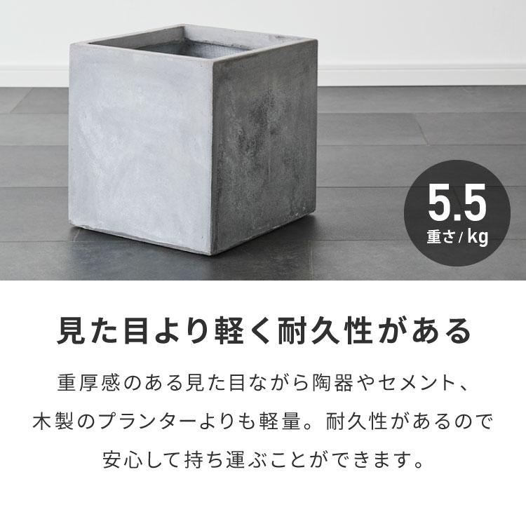 リコメン堂 プランター 大型 32×32cm スクエア コンクリート おしゃれ