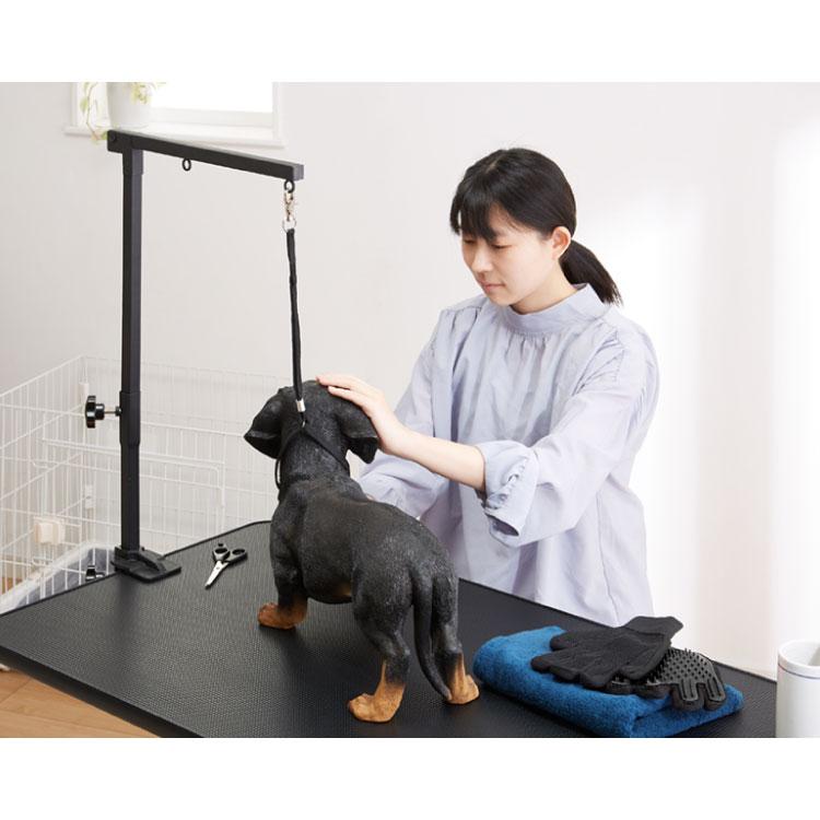 リコメン堂 ペット トリミングアームセット ブラック 幅41×高さ85cm