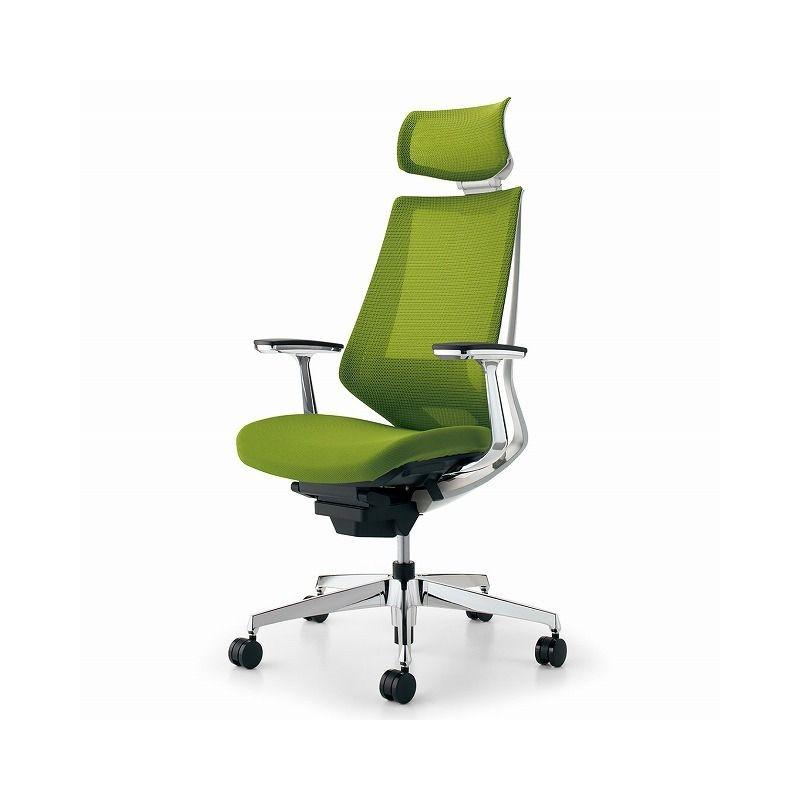 コクヨ オフィスチェア デュオラ CR-GA3065E1KZQ4-WN ヘッドレスト付 アルミ肘 カーペット用 配送・組立・設置込 代引不可(53950円)