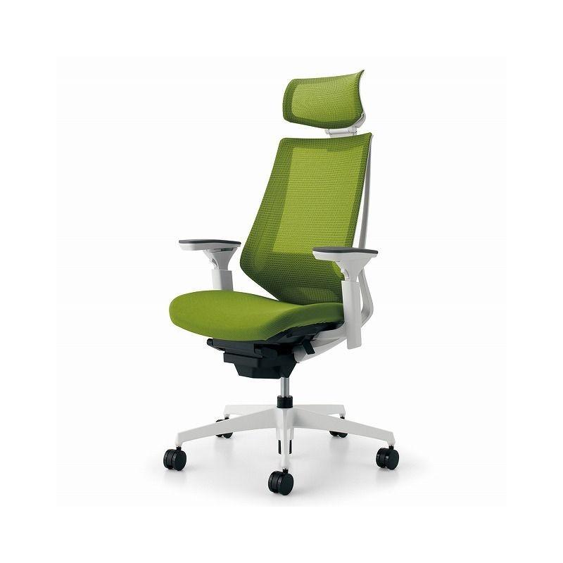 コクヨ オフィスチェア デュオラ CR-GW3035E1KZQ4-WNN ヘッドレスト付 可動肘 ホワイトカーペット用 配送・組立・設置込 代引不可