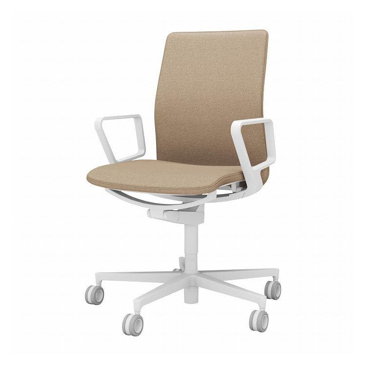 オフィスチェア ファブレ 肘付き C01-W151CU-W1K1K1 ソフトベージュ 椅子 リモートワーク 在宅 仕事 勉強 快適 おしゃれ パソコンチェア 代引不可