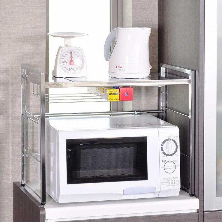 日本製 ステンレス天板伸縮ラック 伸縮ラック ラック カウンター 電子レンジ トースター オーブンレンジ 収納 棚 代引不可 D5 Ds08 リコメン堂インテリア館 通販 Yahoo ショッピング