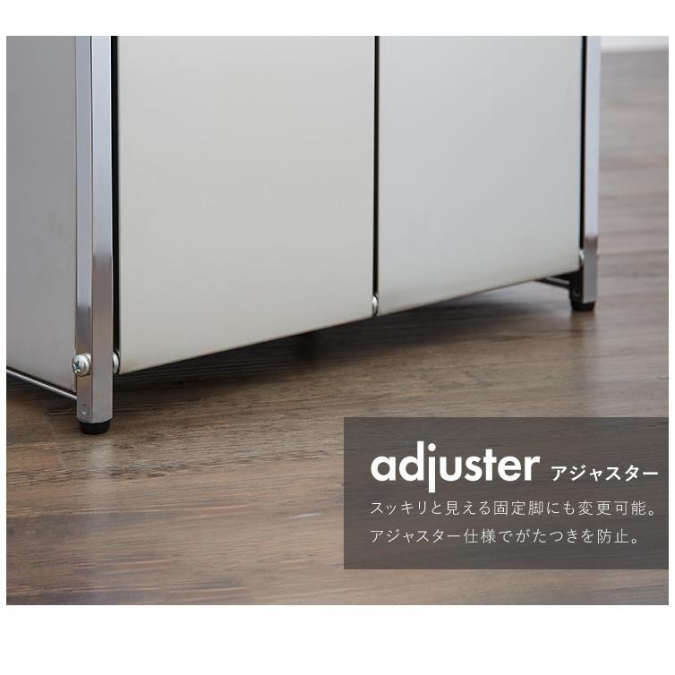 日本製 燕三条 ステンレスダストボックス 14L×2分別 幅50 ごみ箱