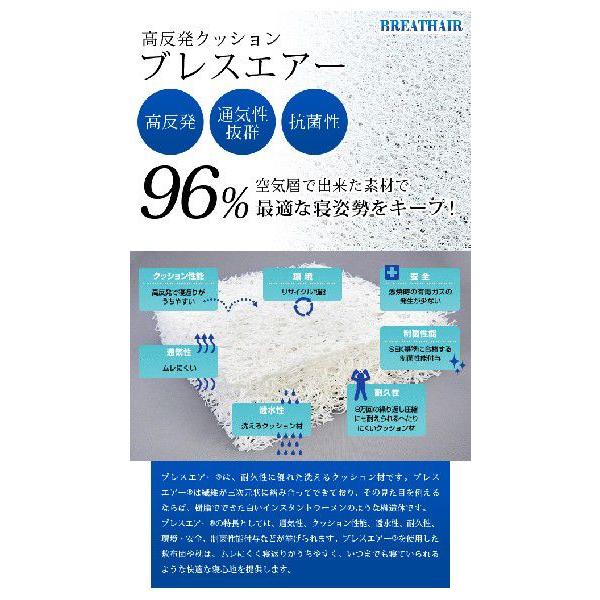 カバー付◆４.５cm厚 固め◆ 東洋紡ブレスエアー相当品 98×200cm 新品 東洋紡 ブレスエアー 中芯 厚さ40mm 硬め シングルサイズ 専用COOL