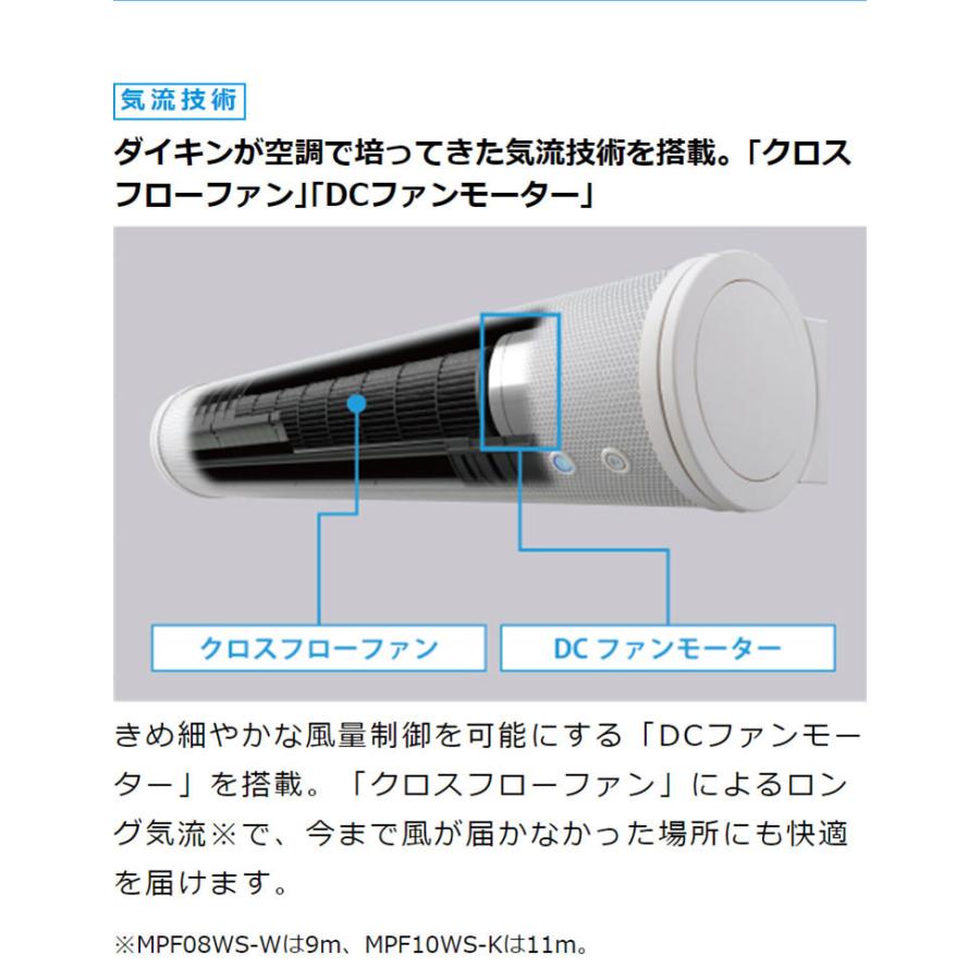 ダイキン アシストサーキュレータ AIRLINK MPF08WS-W DAIKIN DC