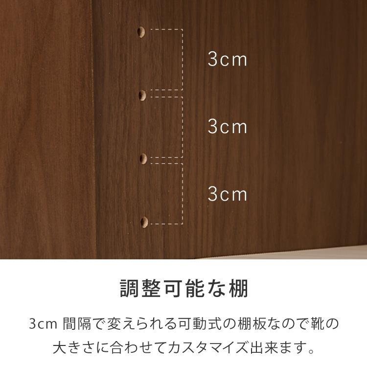 【国産 完成品 大川家具】 シューズボックス 幅75cm 高さ96cm 奥行き35cm ロータイプ 消臭/脱臭機能付き SCHALKE75 シャルケ75 代引不可_6