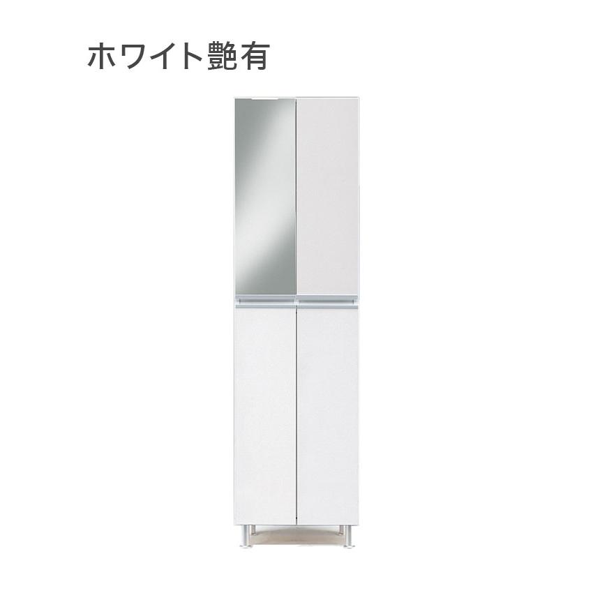 シューズボックス ハイタイプ ミラー付き 幅50cm 国産 大川家具 完成品