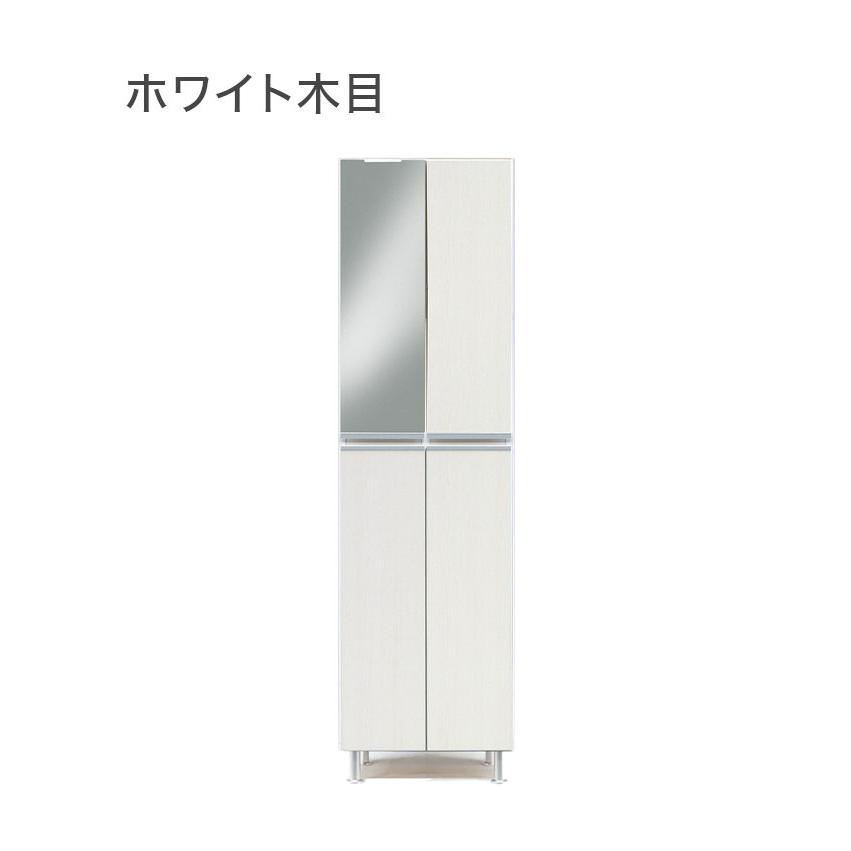 鏡付き下駄箱 ミラー付きシューズボックス 大容量靴収納 靴箱 シューズボックス ハイタイプ ミラー付き 幅50cm 国産 大川家具 完成品