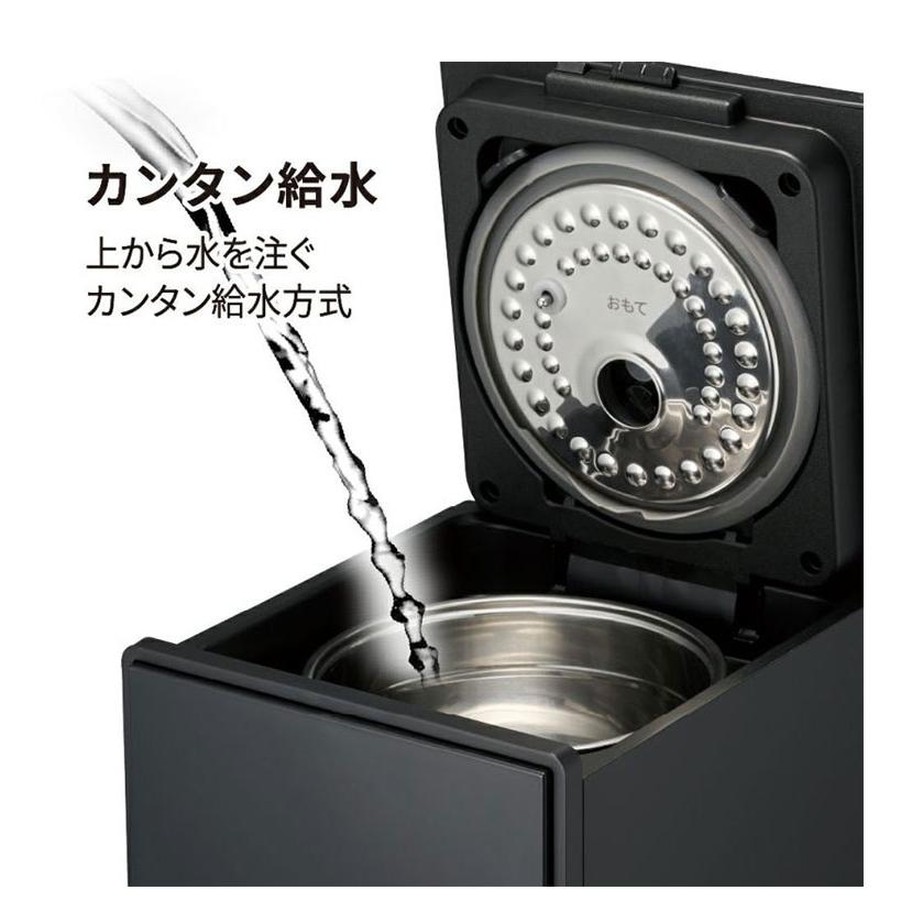 お手入れ簡単 スチーム式加湿器 1.6L 簡単給水 シンプル モノトーン 白