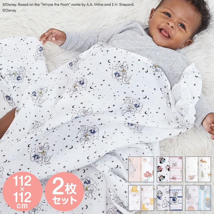 maRi 新品未使用BABY SLEEP SCHOOL おくるみ２枚セット おくるみスワドル 2枚 ディズニー おくるみ スワドル 子ども ベビー