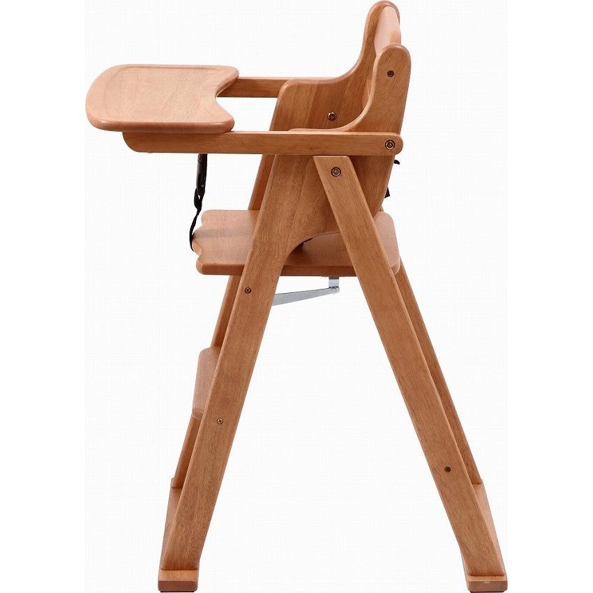 木製折り畳みベビーチェアー W430×D630×H830mm ラバーウッド おしゃれ ナチュラル 代引不可_4