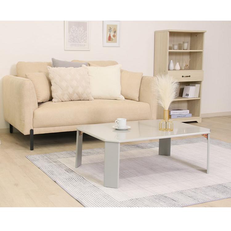 ローテーブル 幅90cm 折りたたみ センターテーブル 省スペース