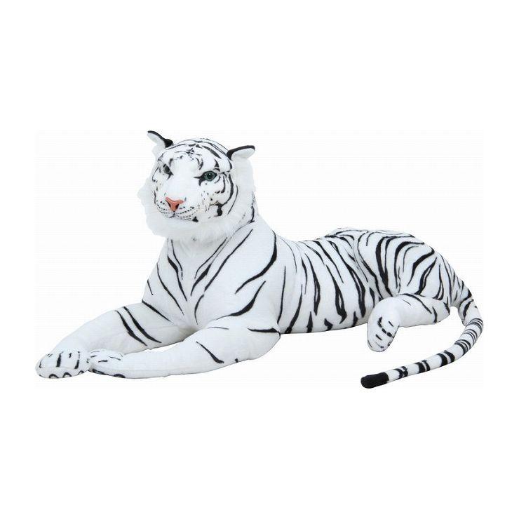 ホワイトタイガー 人形 幅45×奥行110×高さ52cm ポリエステル 代引不可