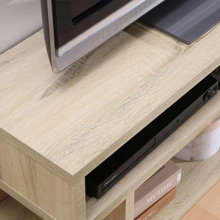 S字型TV台 120幅 オーク オークWH テレビ台 代引不可 : リコメン堂