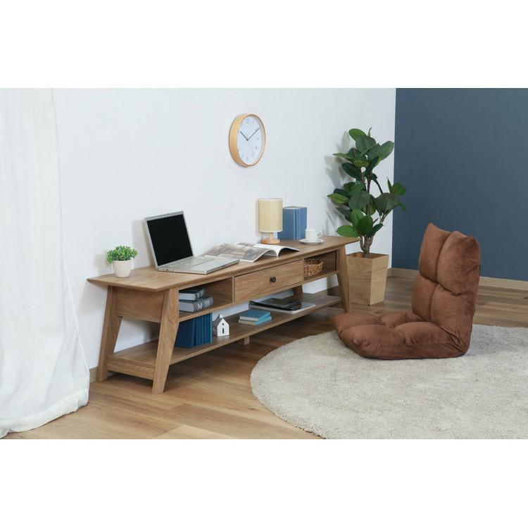 テレビ台 幅180cm 木目調 70型対応 引き出し付き 作業台 パソコン