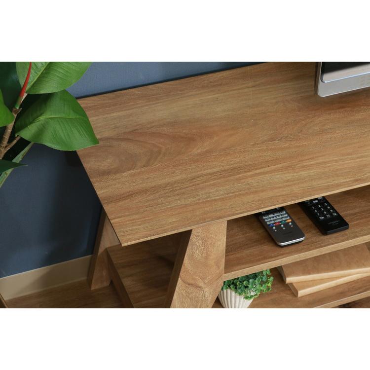 テレビ台 幅180cm 木目調 70型対応 引き出し付き 作業台 パソコン