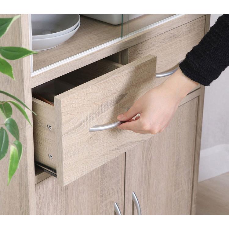 キッチンボード 幅60cm ミドルサイズ ホワイトオーク 木目調 北欧