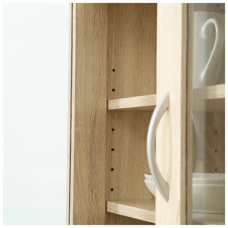 現金特価】【現金特価】ミドルキッチンキャビネット 食器棚 ホワイト