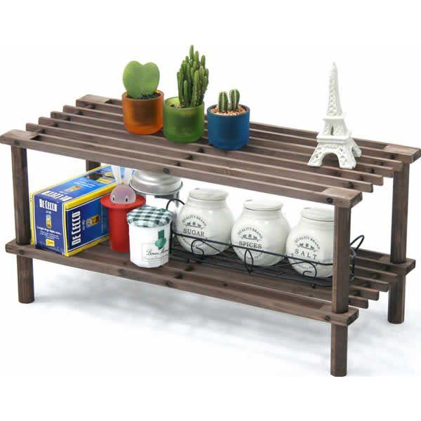 マルチフリー＆シューズラック2段ブラウンZSJ05064-A : リコメン堂