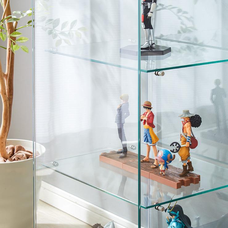 ガラスコレクションケース フィギュアケース 3段 クリア 全面 ガラスコレクションケース フィギュアケース 3段 クリア 全面