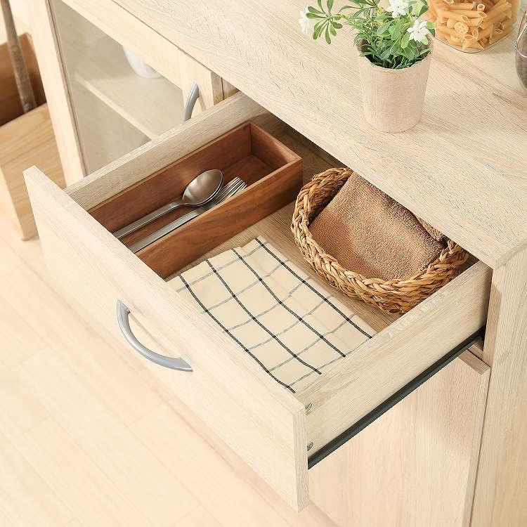 キッチン収納キャビネット 90×40 キッチンボード キャスター付き キッチンカウンター キャビネット キッチン収納 代引不可_6