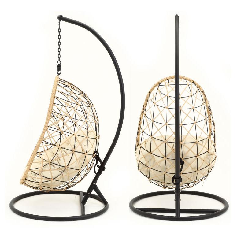 ハンギングチェア 野外 クッション付き ベランダ ガーデン 大型 北欧