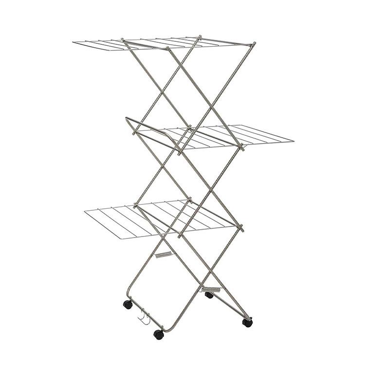 大木製作所 日本製 ステンレス タワー型室内物干し 大 洗濯物干し 室内干し 部屋干し ランドリー 収納 シンプル 丈夫 大容量 Ohki