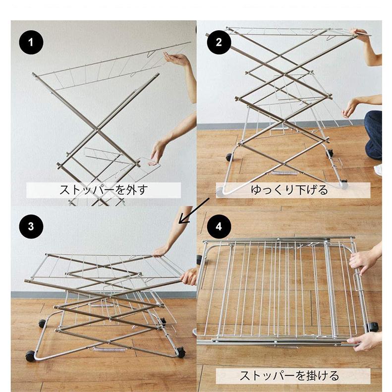 大木製作所 日本製 ステンレス タワー型室内物干し 大 洗濯