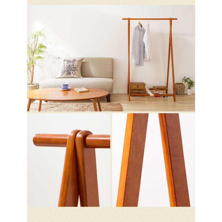 天然木ハンガーラック HM-A1010 木製ハンガーラック 折りたたみ A型