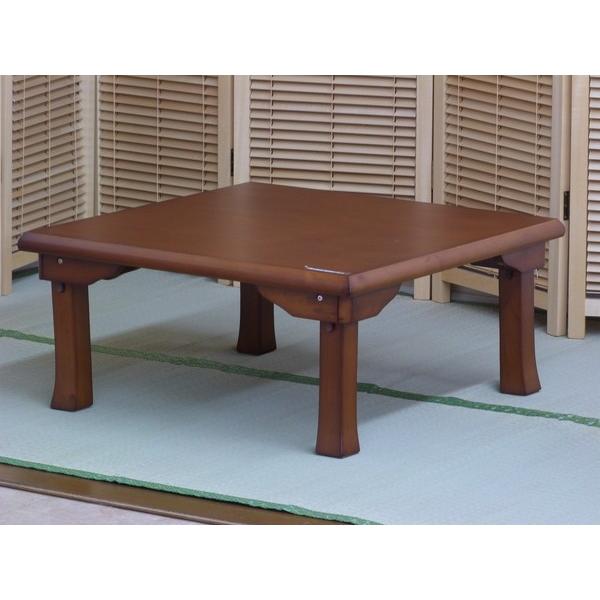 折りたたみ角座卓 座卓 75×75cm テーブル リビングテーブル 折れ脚