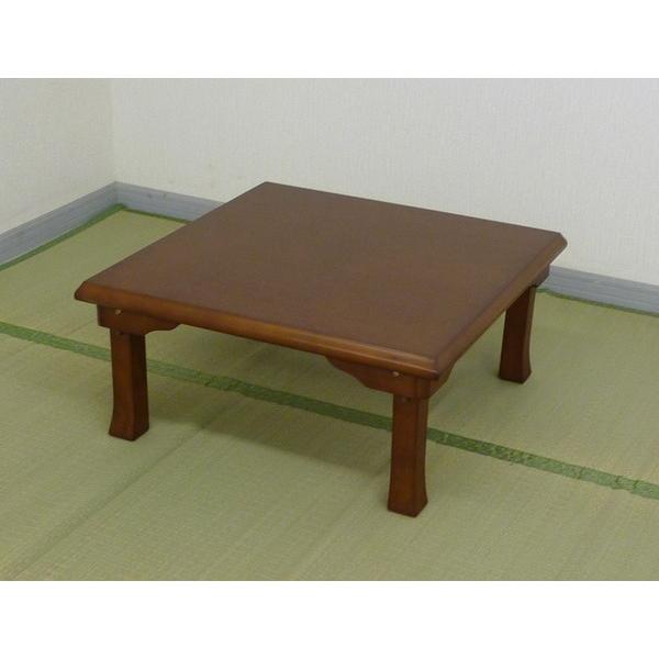 折りたたみ角座卓 座卓 75×75cm テーブル リビングテーブル 折れ脚